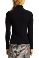 Rib Turtle Neck Jumper - Black
