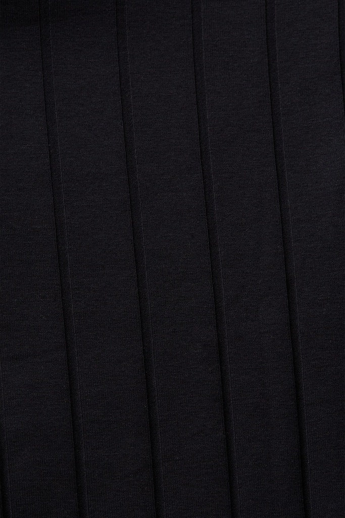 Rib Turtle Neck Jumper - Black