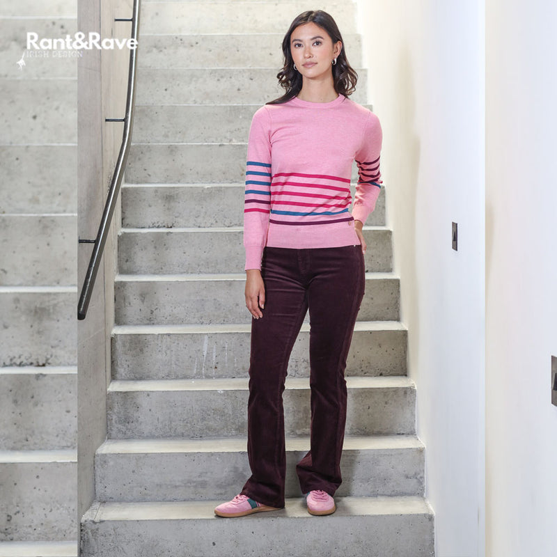 Edelle Bootcut Cord Jean - Plum