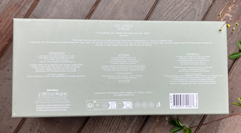 Box of Wisdom Trio Candles With Gemstones