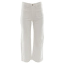 Enid Crop Wide Leg Jean - Soft White