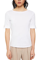 Turn Up Cuffs T-Shirt - White