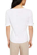 Turn Up Cuffs T-Shirt - White