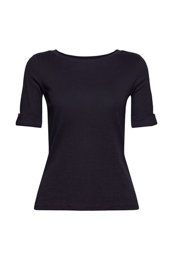 Turn Up Cuffs T-Shirt - Navy