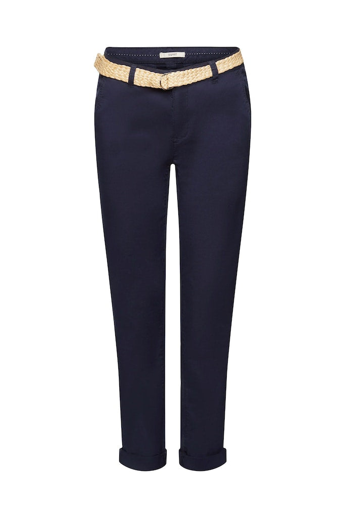 Casual Belted Chino - Navy