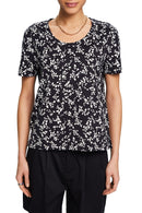 Casual All Over Print T-Shirt - Black