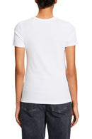 Casual Rhinestone T-Shirt - White