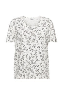 Casual All Over Print T-Shirt - Offwhite