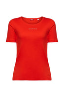 Casual Rhinestone T-Shirt - Red