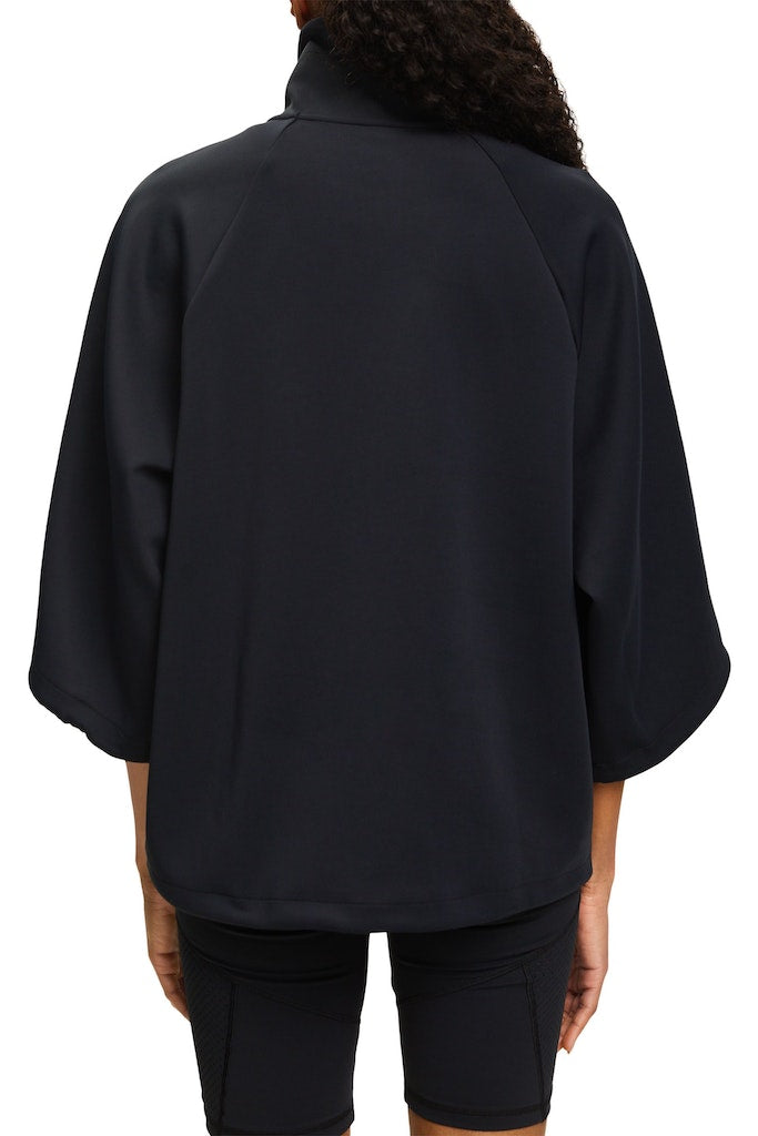 Sport Wide Sleeve 1/2 Zip Sweat - Black