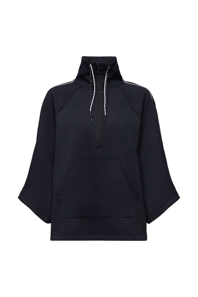 Sport Wide Sleeve 1/2 Zip Sweat - Black