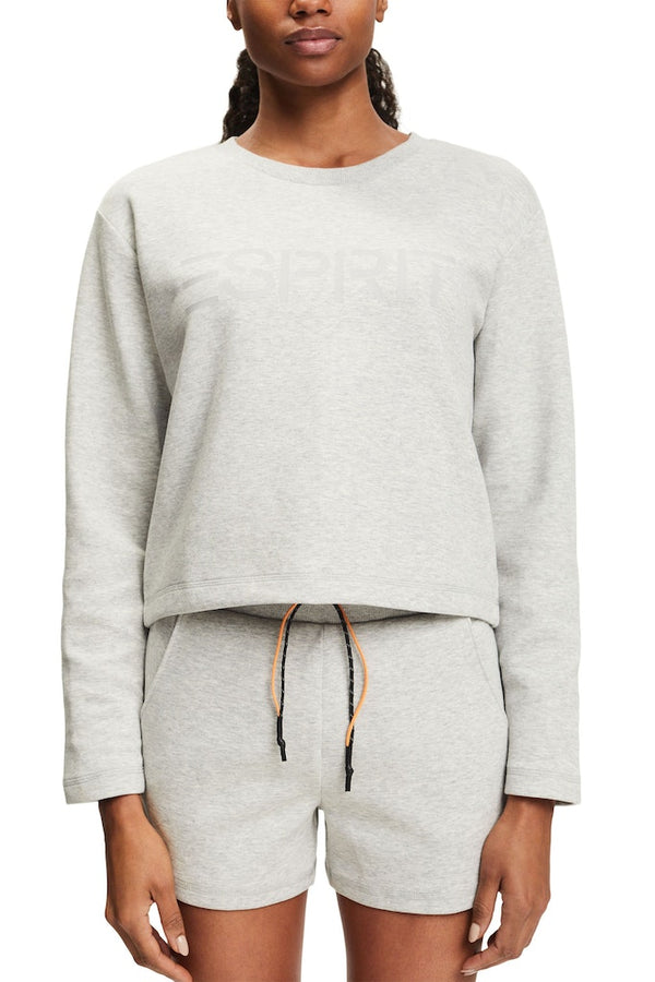 Sport Round Neck Sweatshirt - Medium Grey