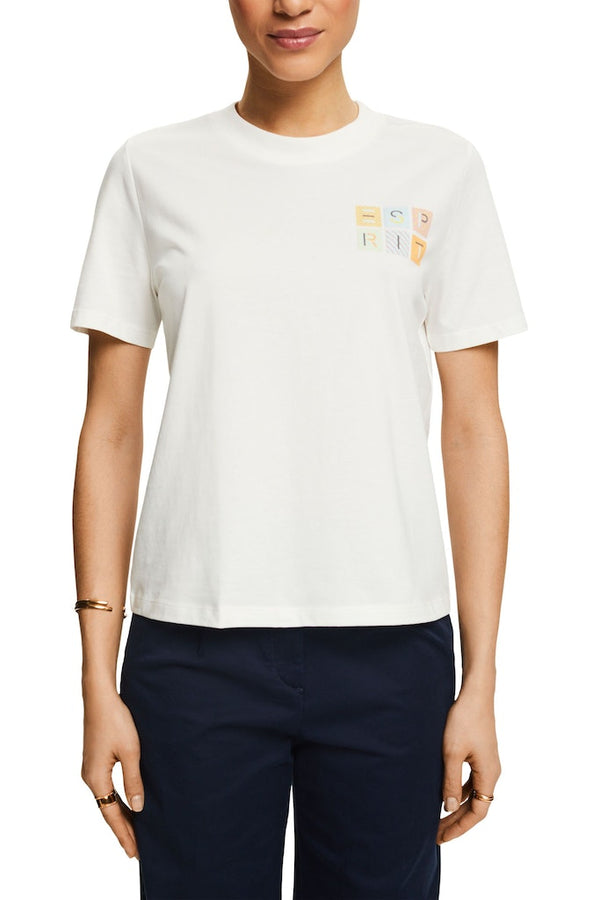 Casual Short Sleeve T-Shirt - Offwhite