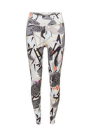 Sport All Over Print Leggings - Offwhite