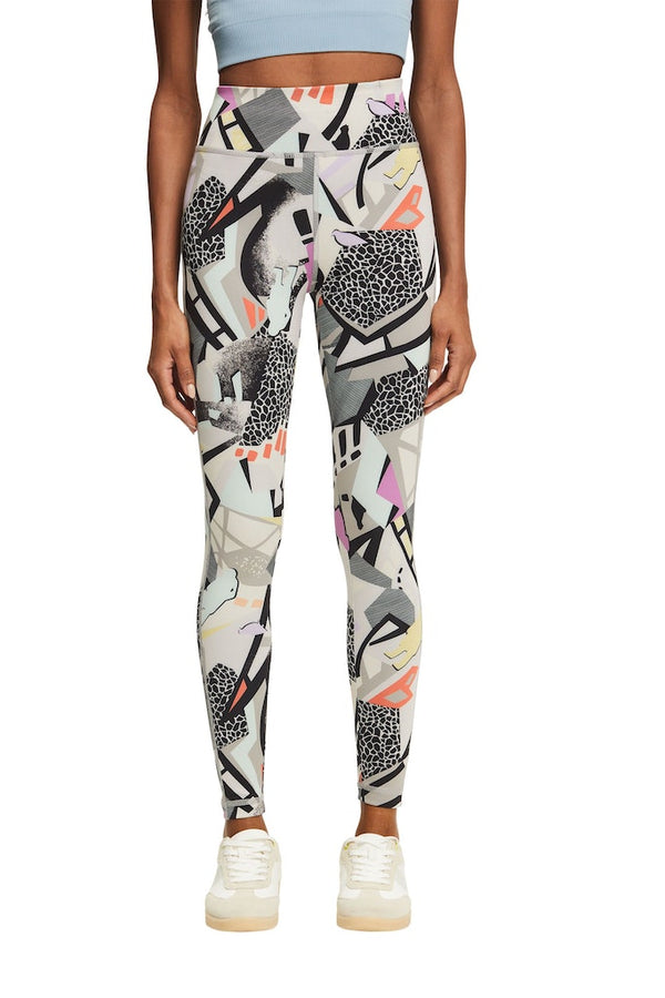 Sport All Over Print Leggings - Offwhite