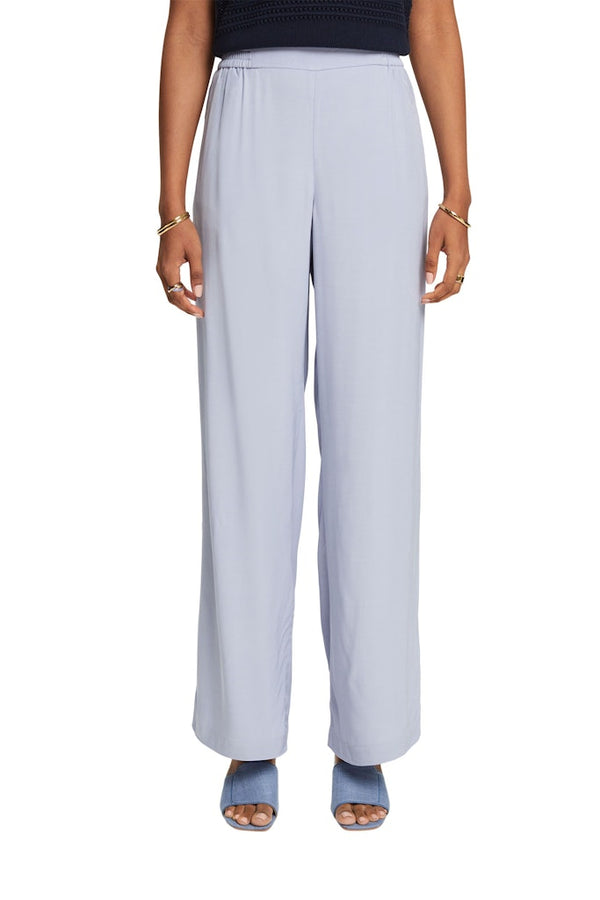 Casual Solid Slip On Trouser - Light Blue Lavender