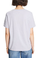 Casual Short Sleeve T-Shirt - Light Blue Lavender