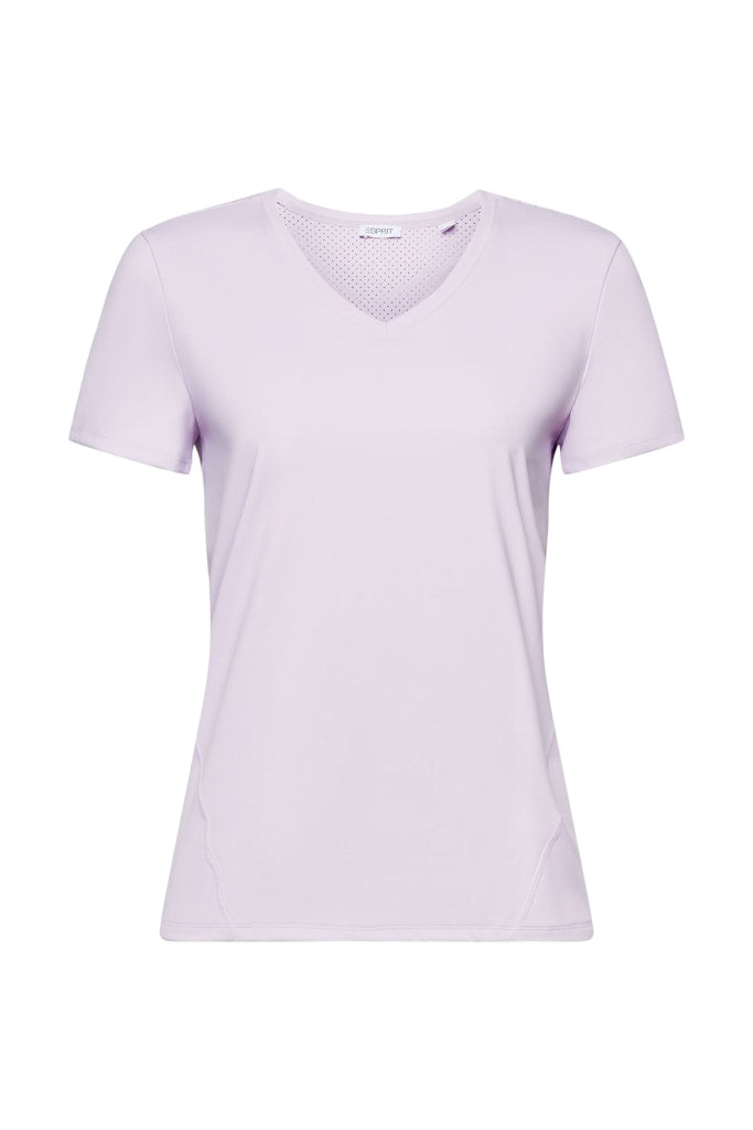 Sport V Neck Short Sleeve T-Shirt - Lavender