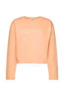 Sport Round Neck Sweatshirt - Coral Orange