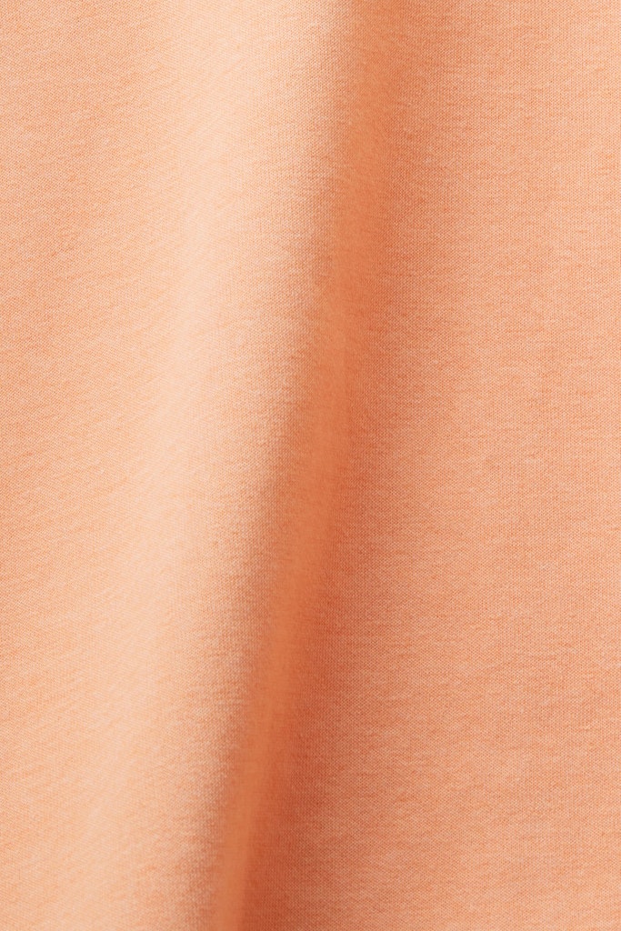 Sport Round Neck Sweatshirt - Coral Orange