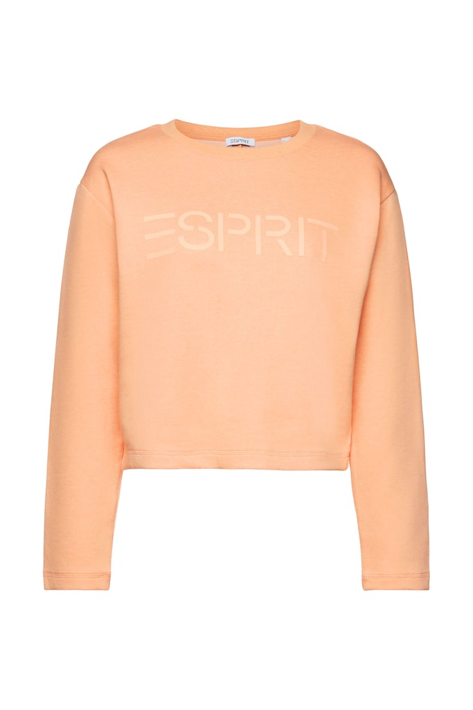 Sport Round Neck Sweatshirt - Coral Orange