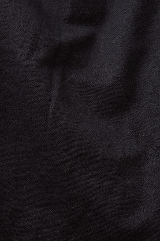 Casual Linen Dress - Black