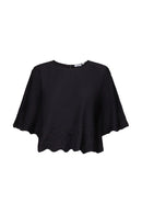 Casual Cotton Blouse - Black