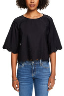 Casual Cotton Blouse - Black