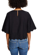 Casual Cotton Blouse - Black