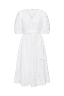 Casual Linen Dress - White