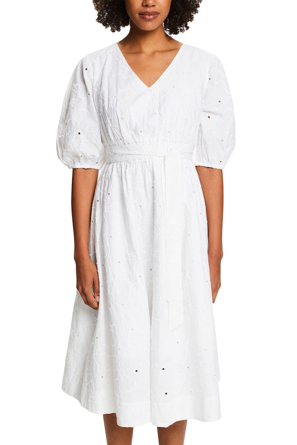 Casual Linen Dress - White
