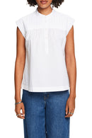 Casual Short Sleeve Blouse - White