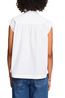 Casual Short Sleeve Blouse - White
