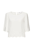 Casual Cotton Blouse - Offwhite