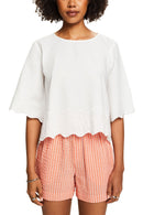 Casual Cotton Blouse - Offwhite