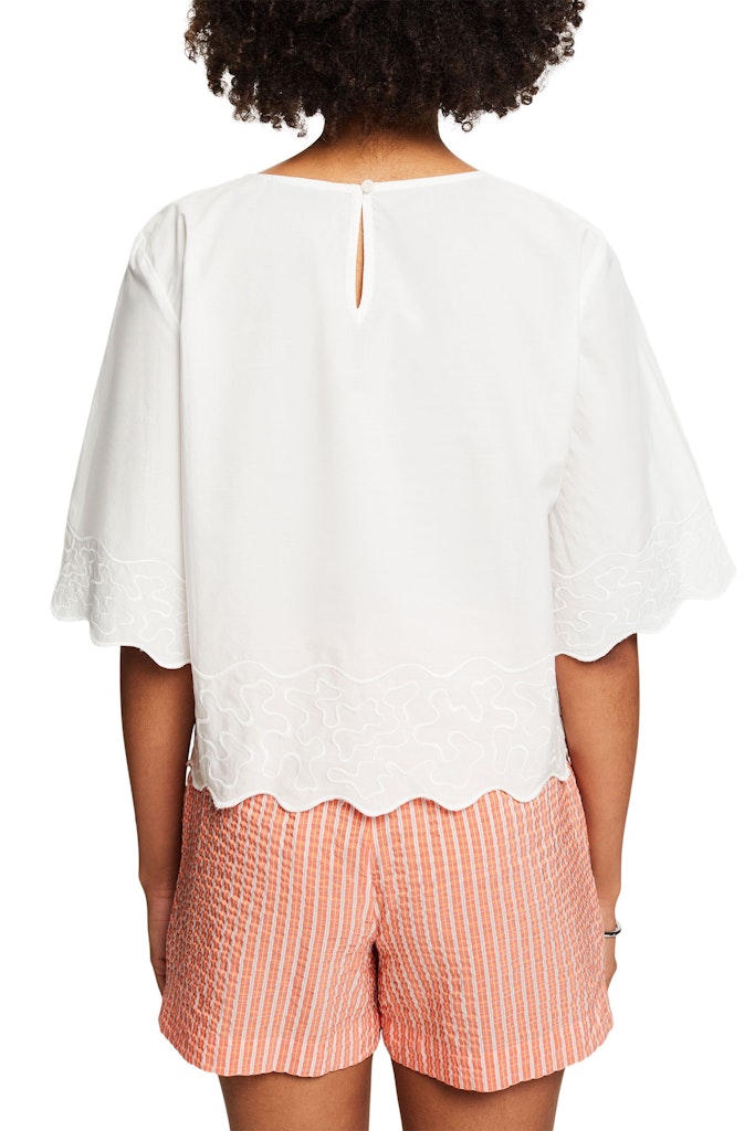 Casual Cotton Blouse - Offwhite