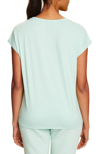 Cap Sleeve T-Shirt - Aqua Green