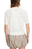 Casual V Neck Open Cardigan - Offwhite