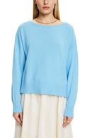 Esprit Casual Round Neck Jumper - Light Turquoise