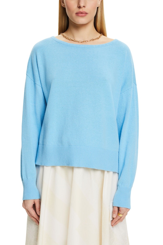 Esprit Casual Round Neck Jumper - Light Turquoise