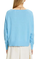 Esprit Casual Round Neck Jumper - Light Turquoise