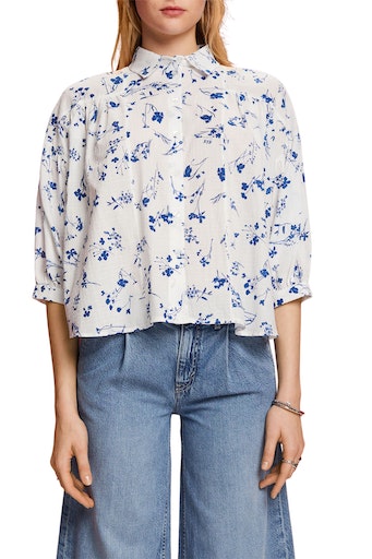 All Over Print Blouse - Offwhite