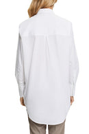 Casual Plain Cotton Blouse - White