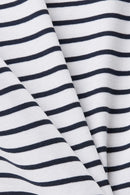Casual Long Sleeve Stripe T-Shirt - White