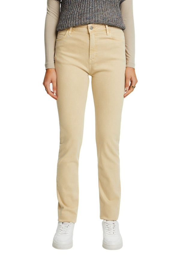 Casual Mid Rise Slim Trouser - Sand