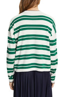 Casual Stripe Round Neck Jumper - Green