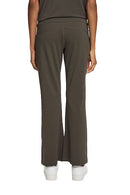 Flared Jersey Joggers - Khaki