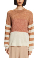 Casual Round Neck Jumper - Caramel