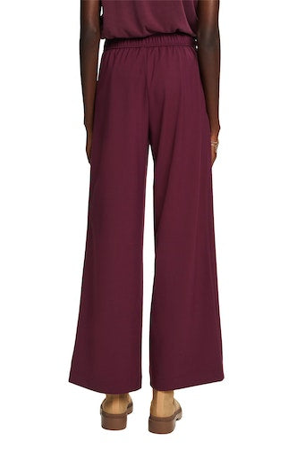 Wide Leg Trouser - Aubergine