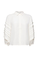 Pleat Sleeve Shirt - Offwhite